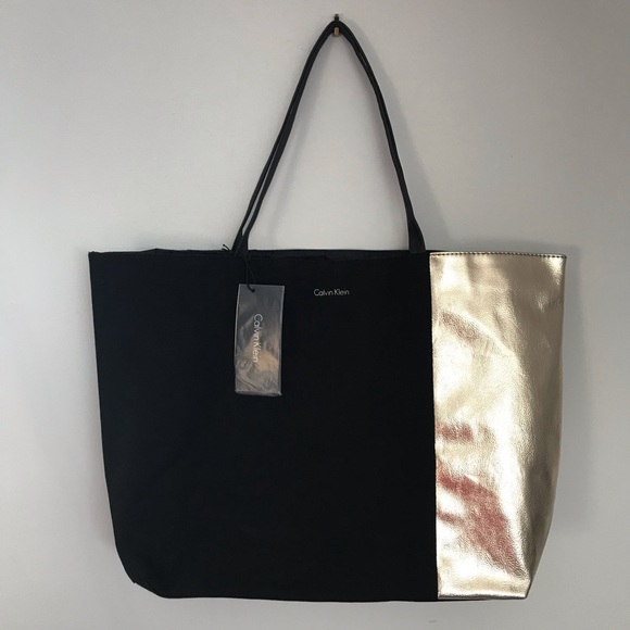 calvin klein canvas tote bag